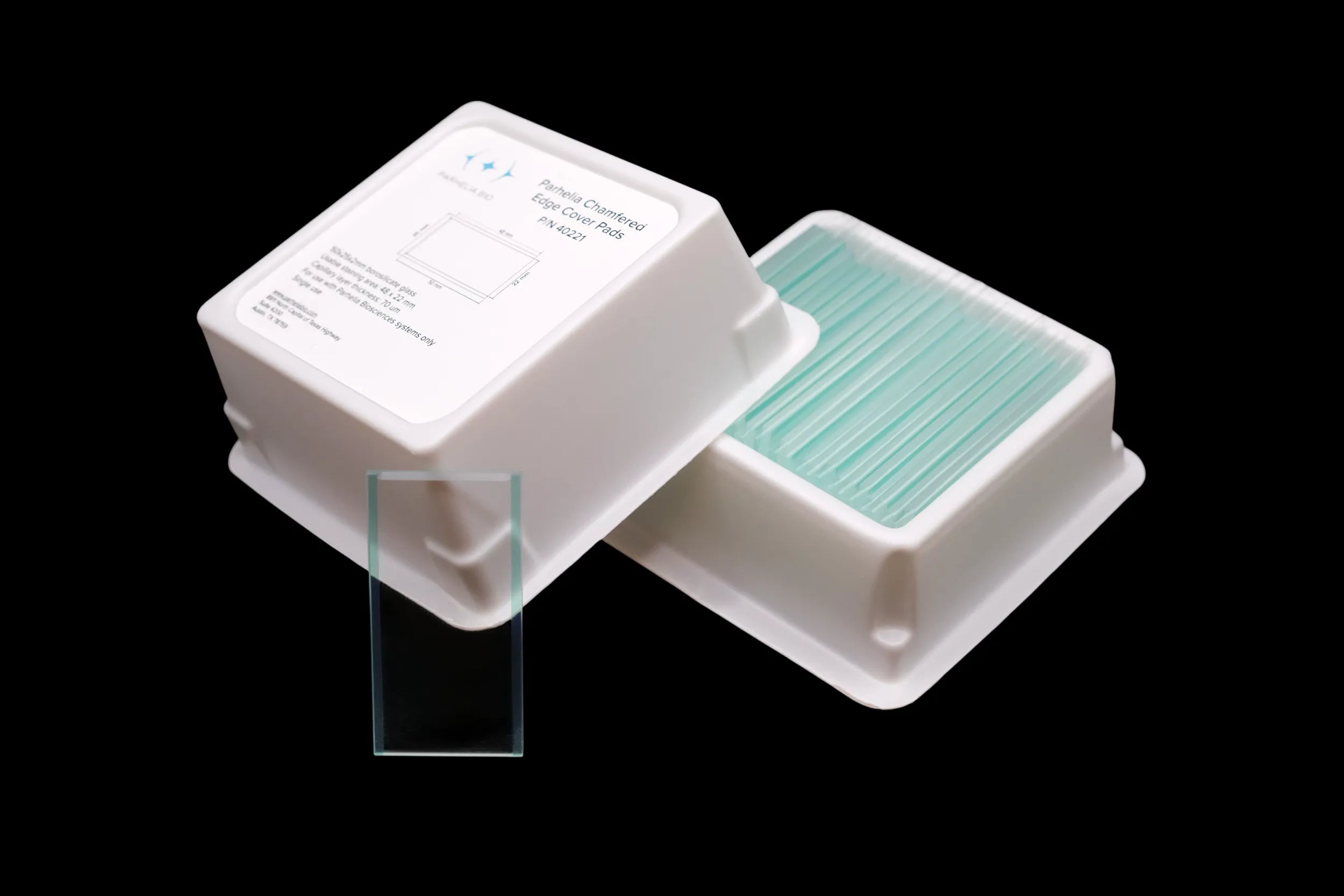 Parhelia Chamfered Glass Cover Pads, 25 Pack